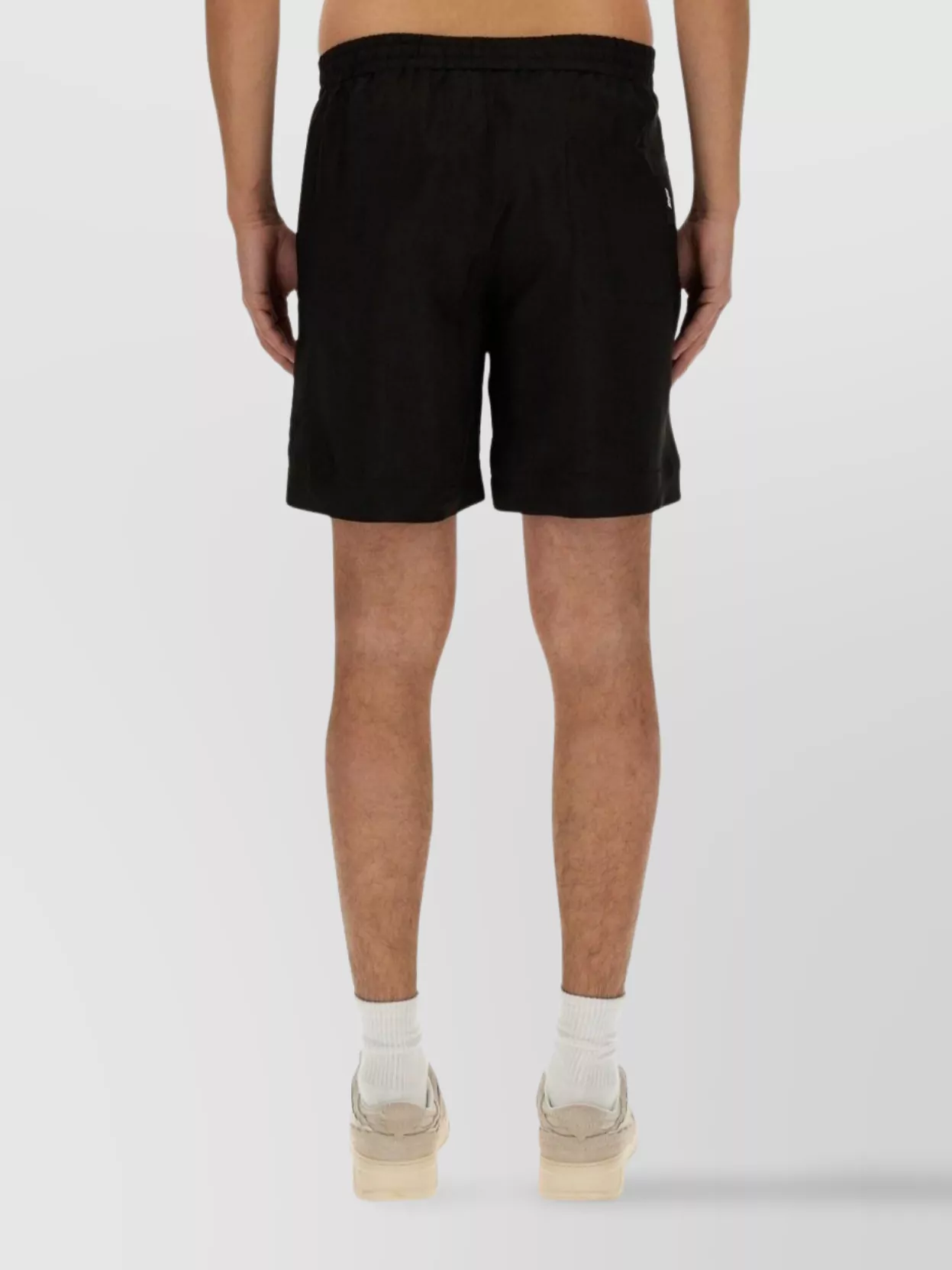Msgm Logo Embroidered Shorts Above Knee