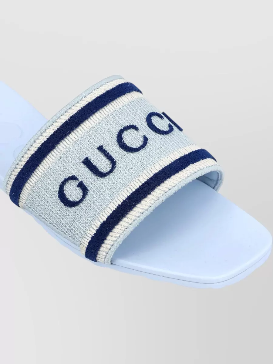 Gucci Logo-Embroidered Slide Sandals