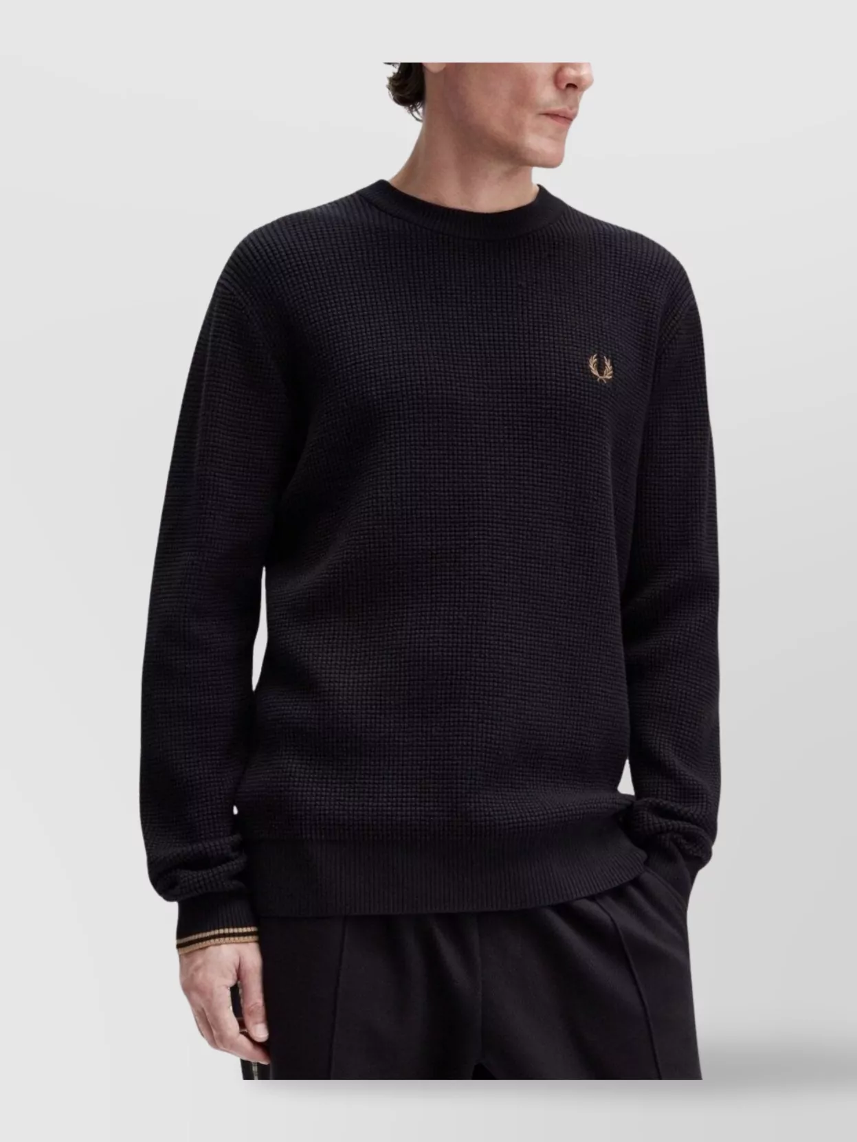 Fred Perry embossed knit sweatshirt