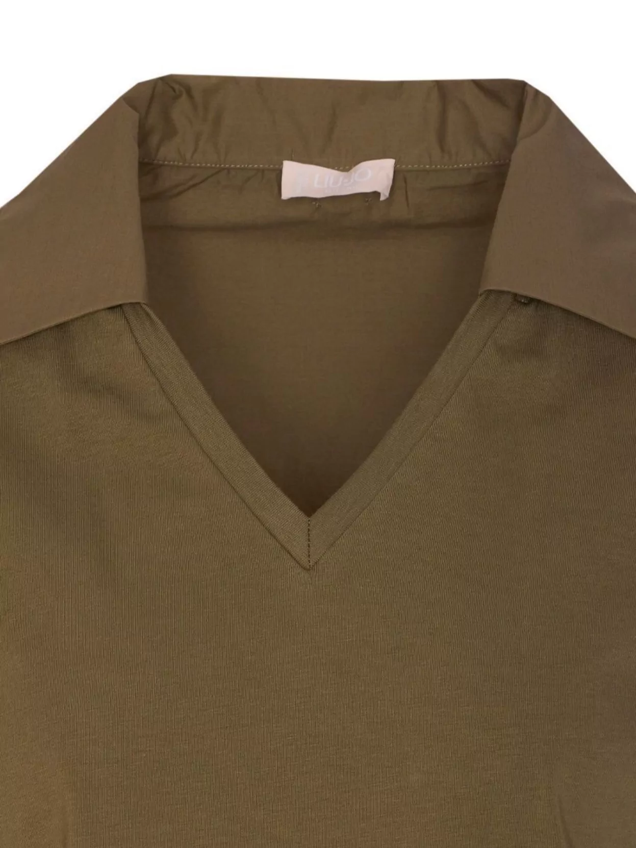 Liu Jo Embroidered Detail Back V-Neckline Scalloped Hem Top