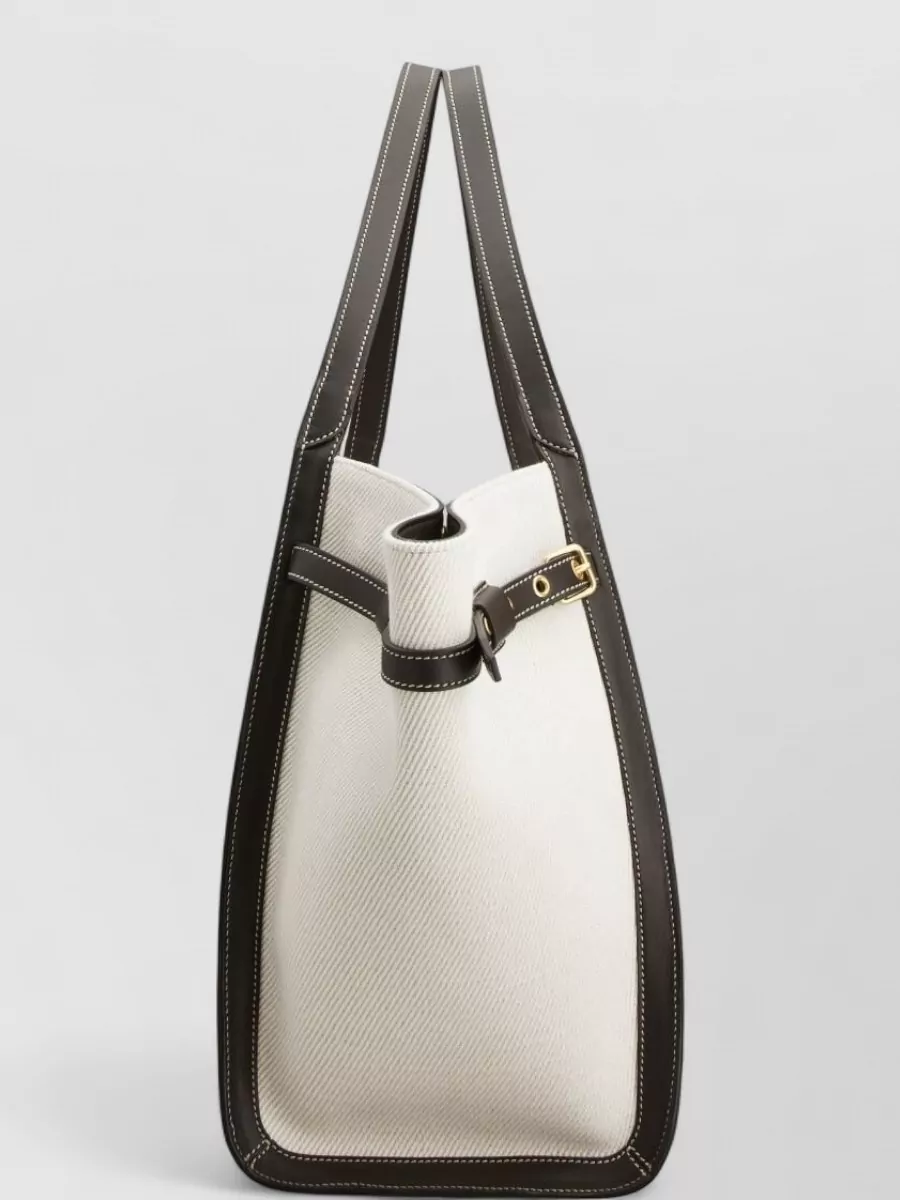 Tod's Medium Tote Bag Buckle Detail Handles