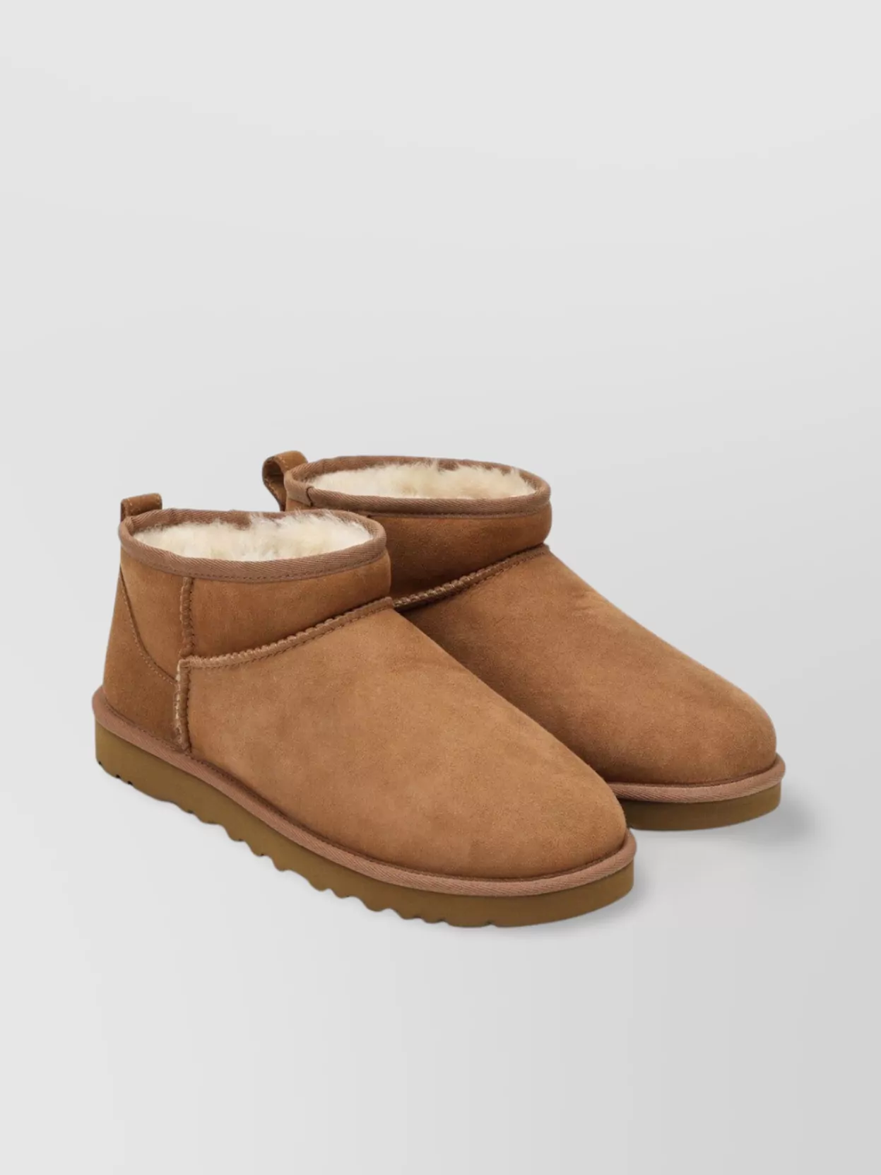 Ugg Shearling Lined Round Toe Pull Tab Boot