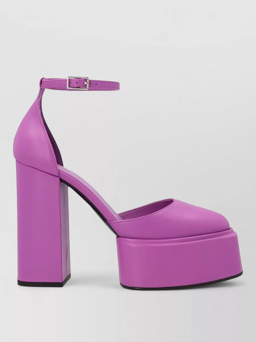 3juin leather ankle-strap platform pumps