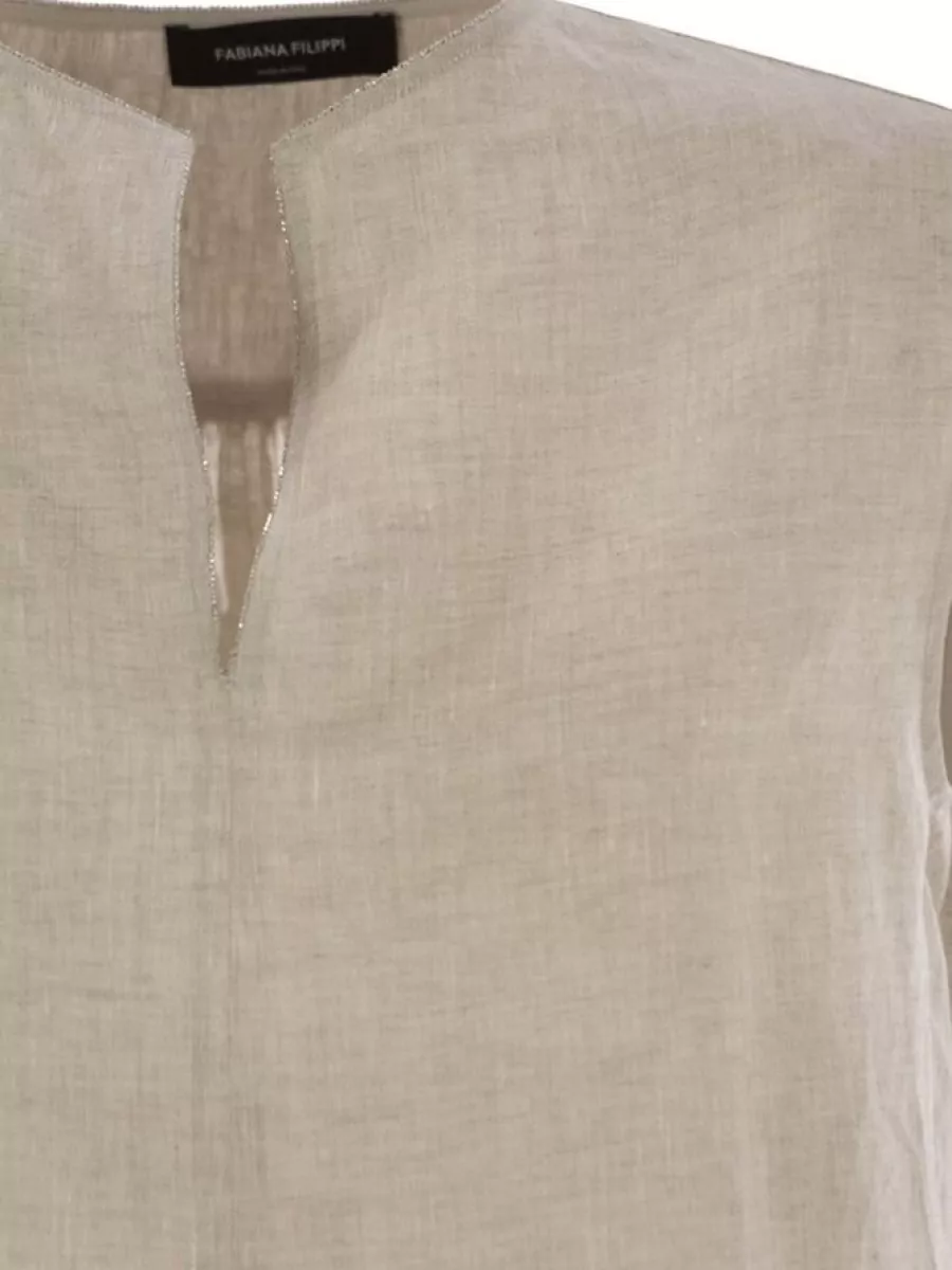 Fabiana Filippi Linen Sleeveless Blouse