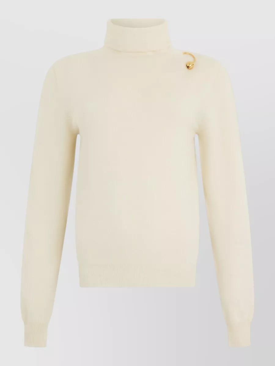 Alberta Ferretti Cashmere silk virgin wool slim-fit high-neck sweater
