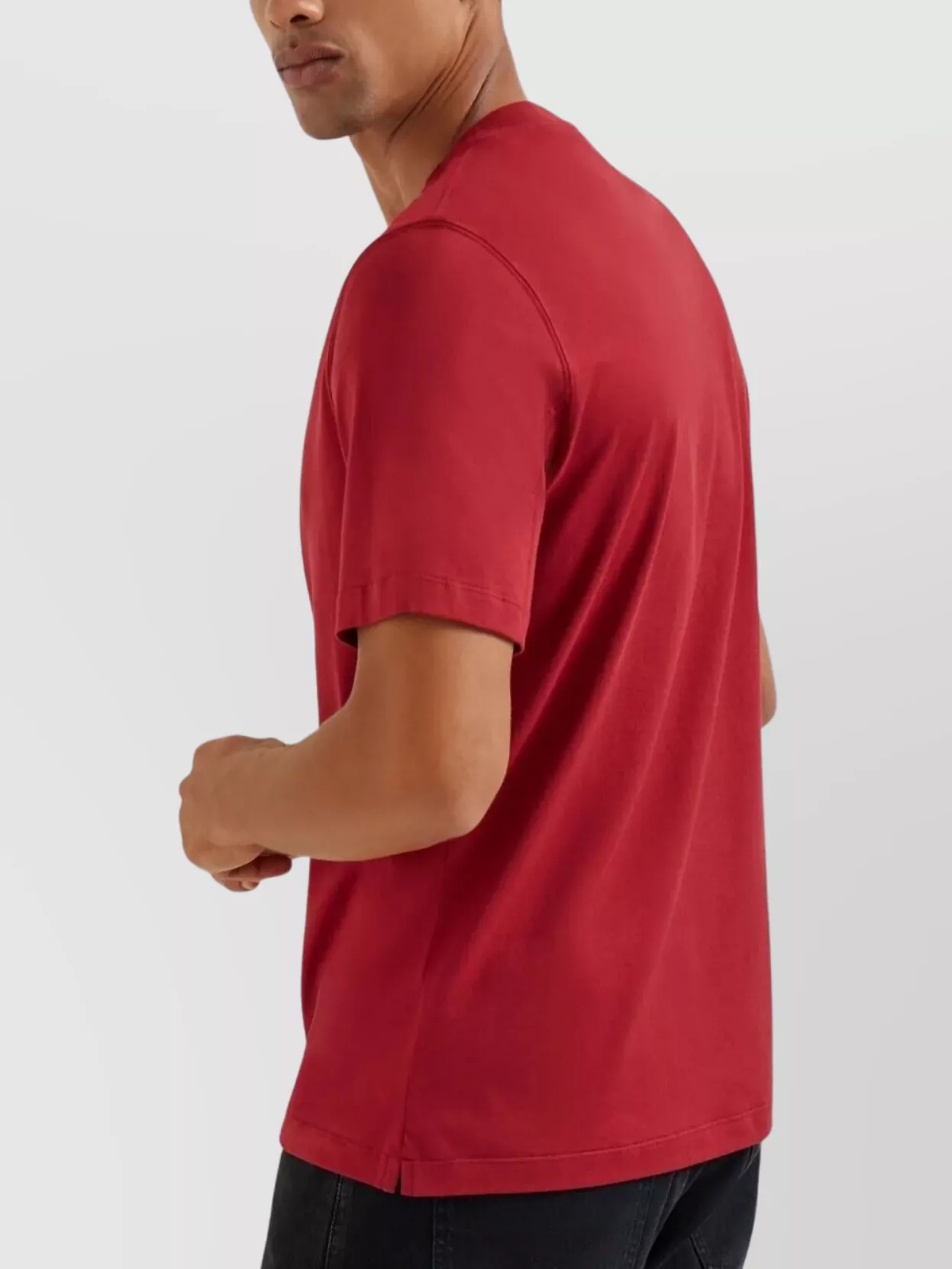 Brunello Cucinelli Cotton Jersey Crew Neck T-shirt With Logo Clothing In Red
