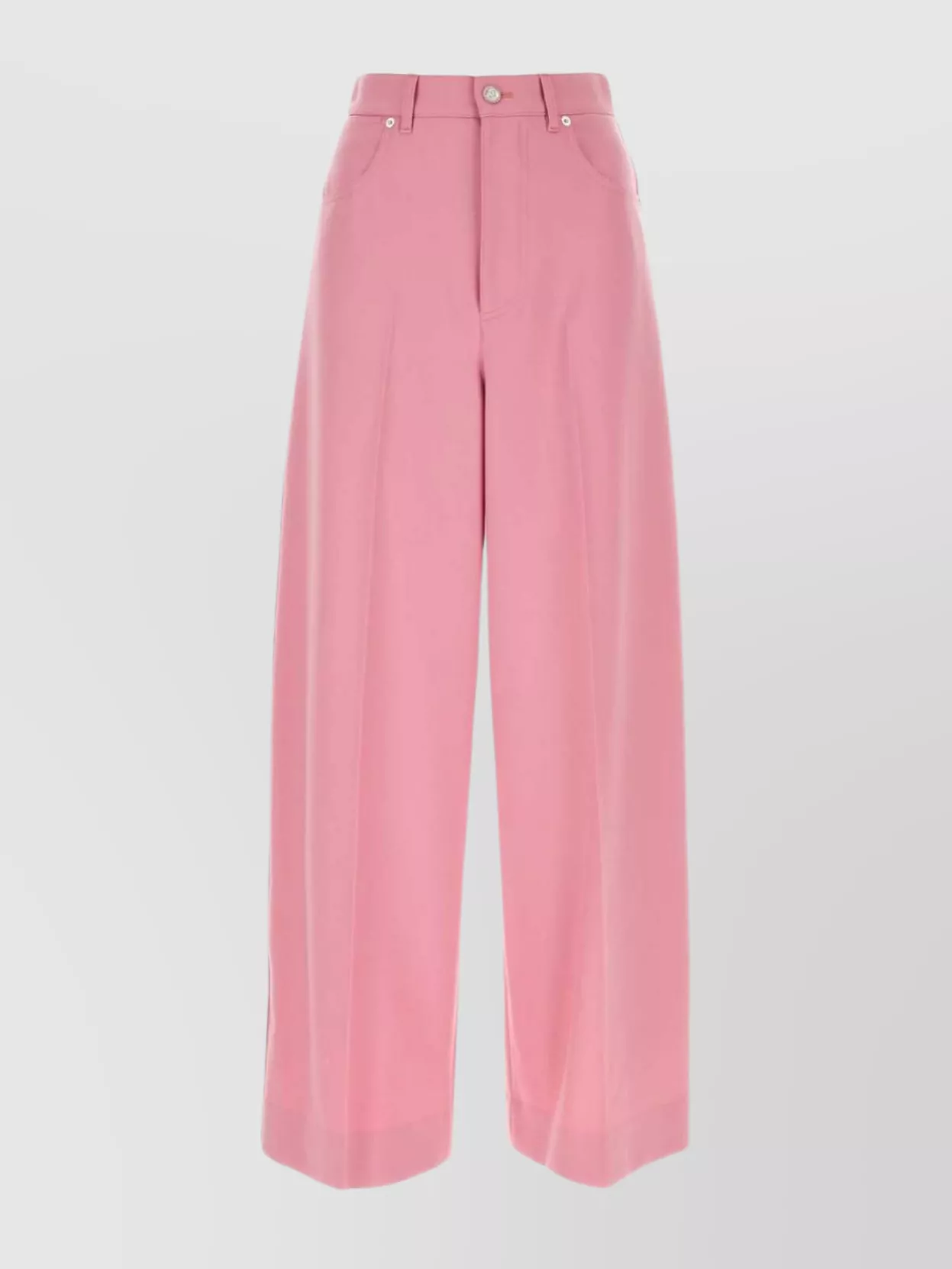 Shop Gucci Wide-leg High-waist Wool Trousers With Belt Loops