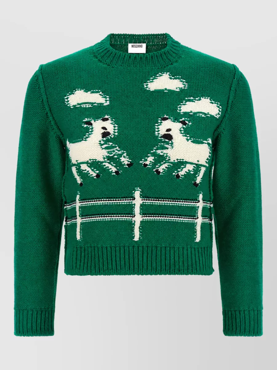Moschino Virgin Wool Patterned Jumper