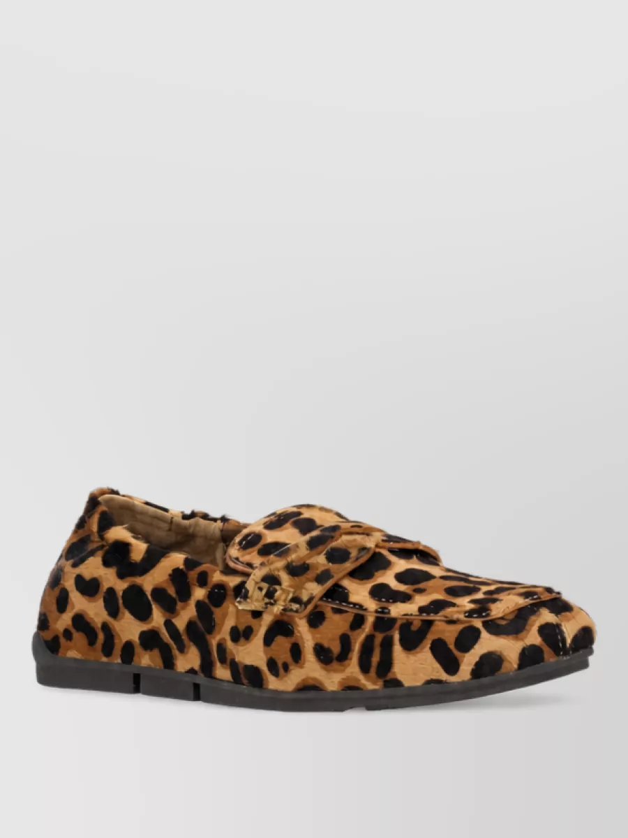 Ash Leopard-print Calf Hair Mules In Animal Print