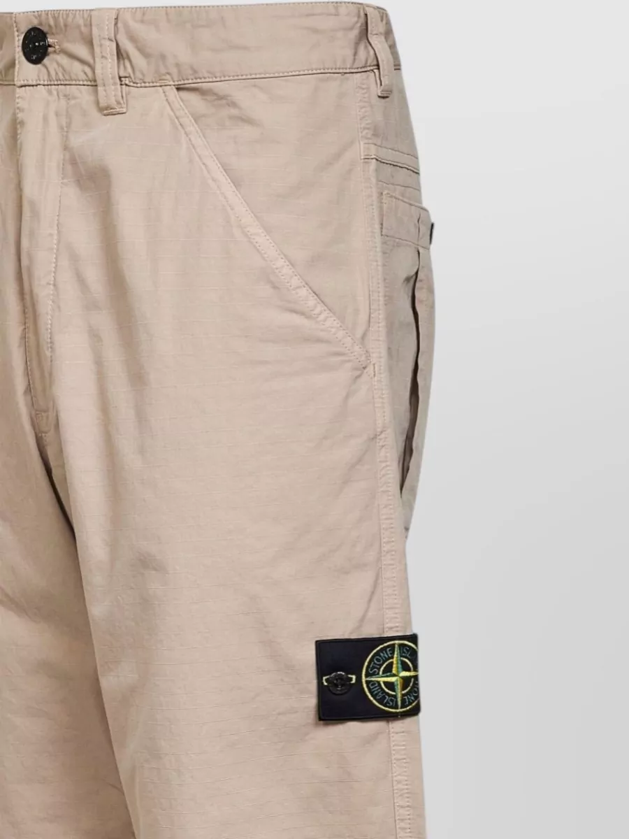 Stone Island Straight Leg Trousers Multiple Pocket Design