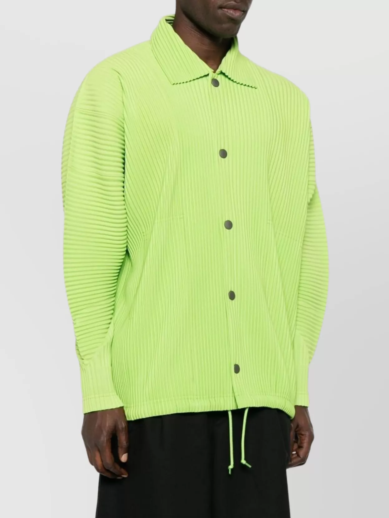 Homme Plisse Issey Miyake March Shirt Jacket Drawstring Hem