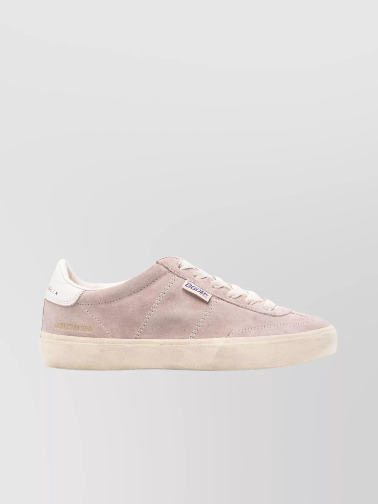 Shop Golden Goose Round Toe Flat Sole Sneakers