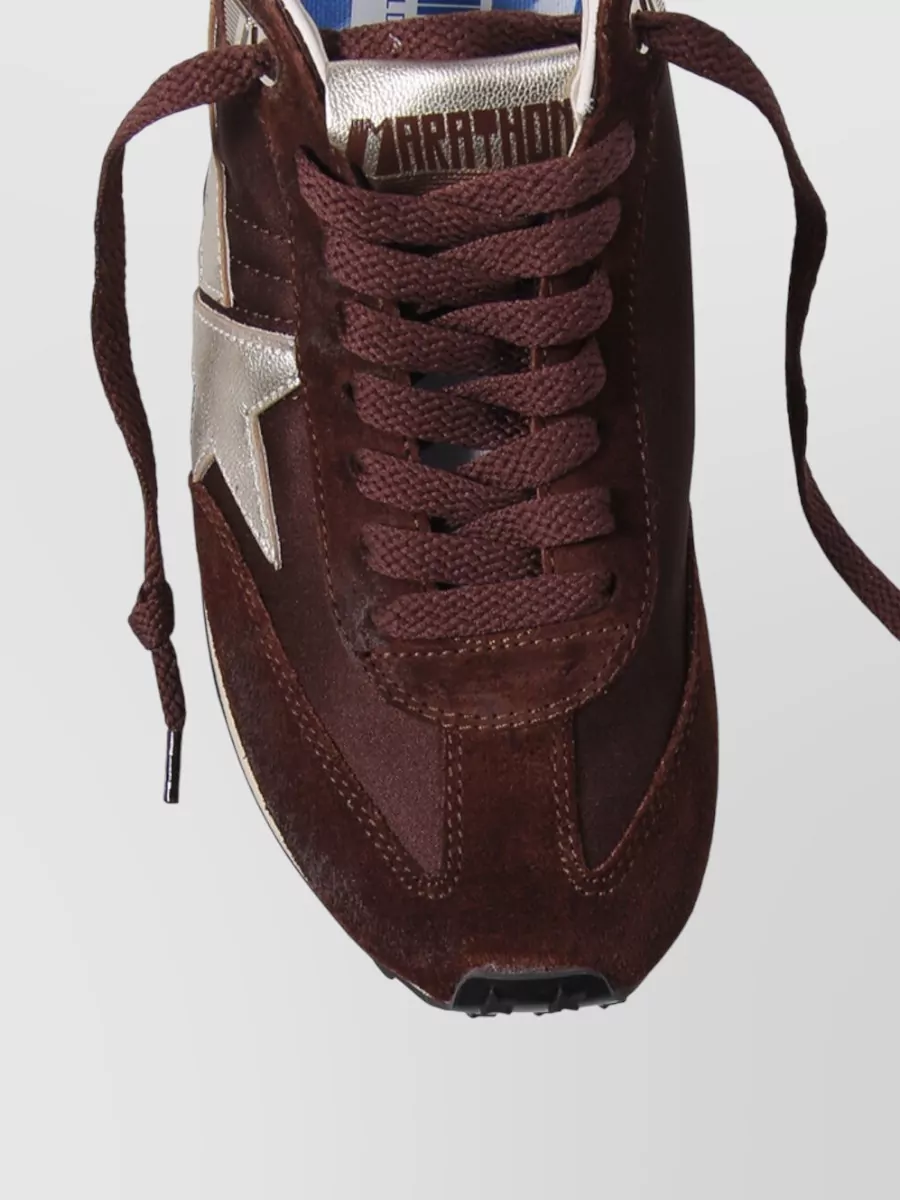 Golden Goose Marathon Sneaker Satin Upper Suede Star