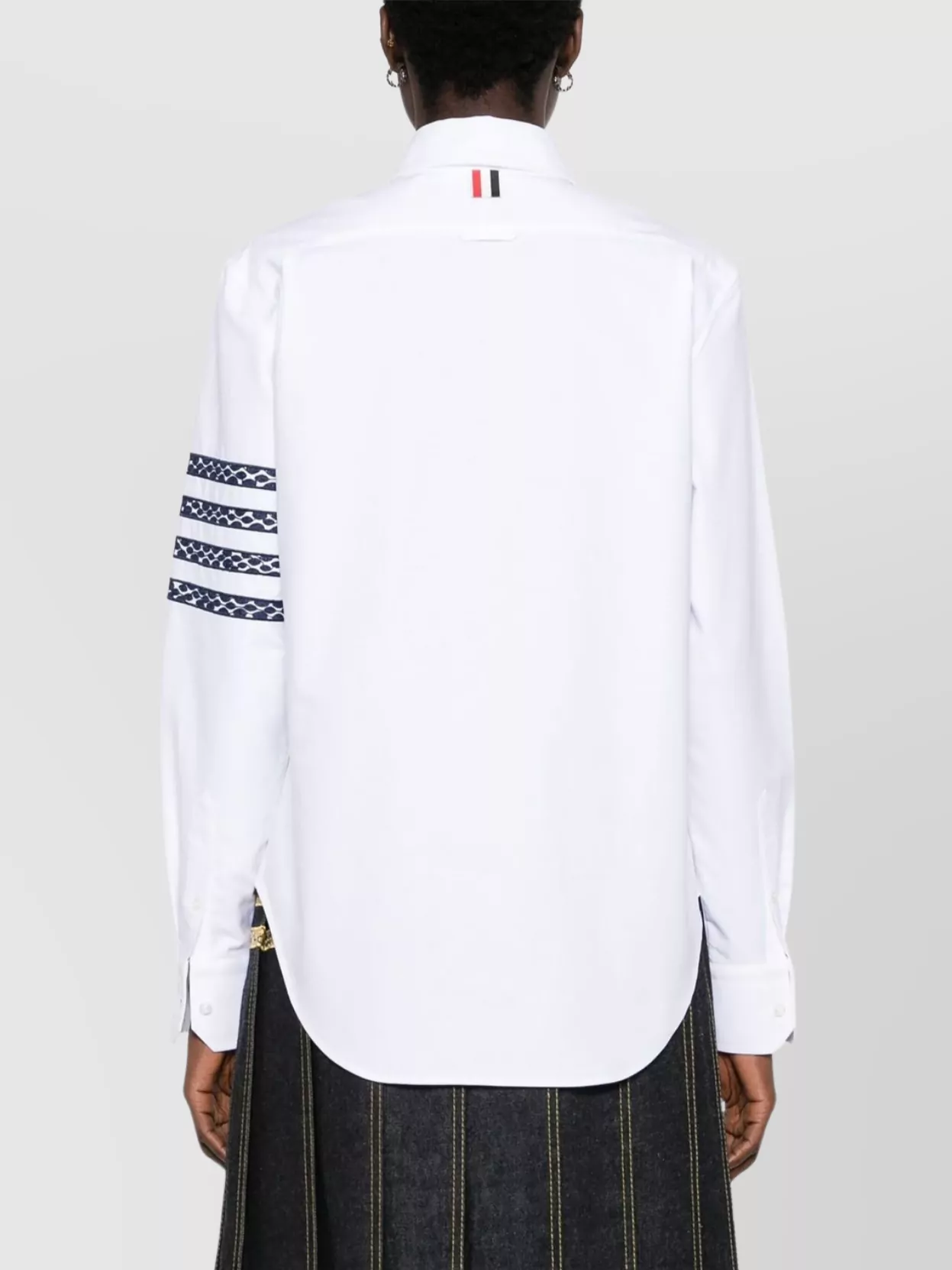 Thom Browne Snake 4-Bar Cotton Shirt