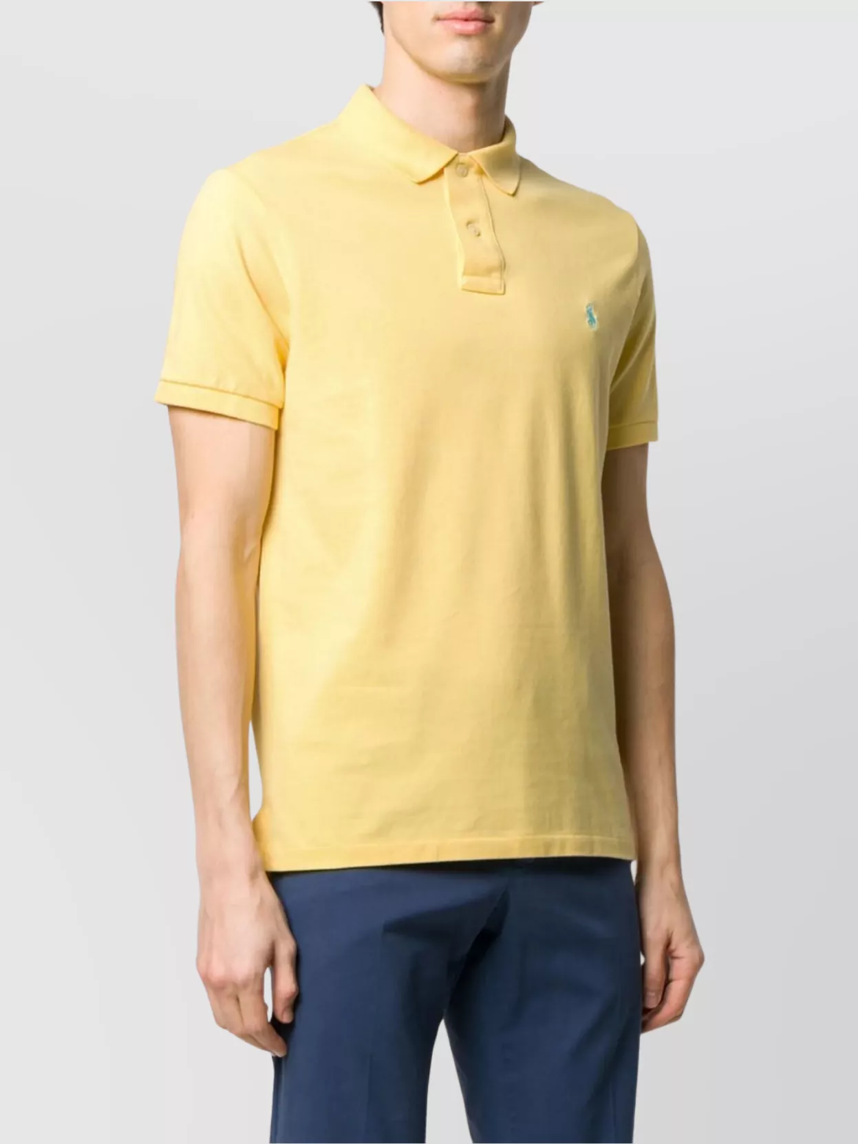 Ralph Lauren Polo Shirt With Side Slits And Short Sleeves