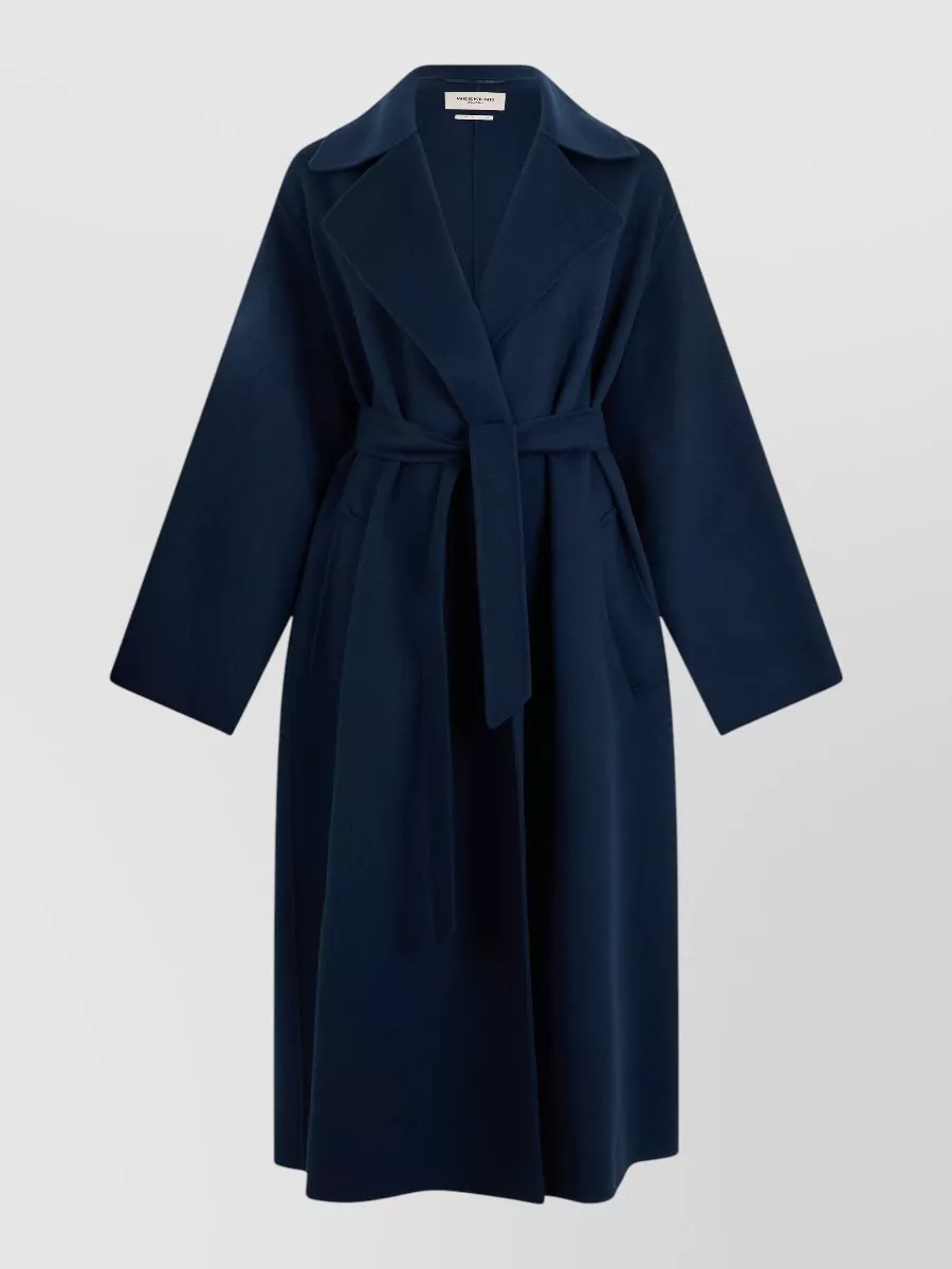 Weekend Max Mara virgin wool belted long coat