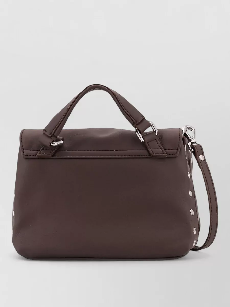 Zanellato Calf Leather Studded Crossbody Bag