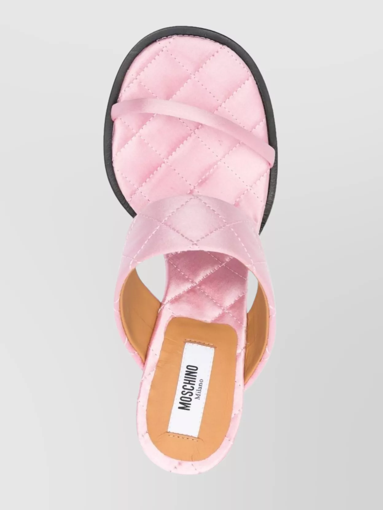 Moschino Quilted Open Toe Slip-on Mules