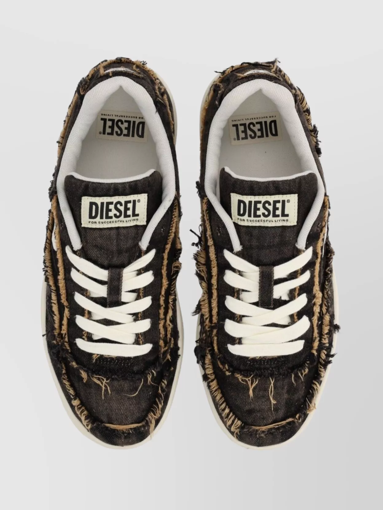 Diesel Casual Low-Top Sneakers Frayed Detail