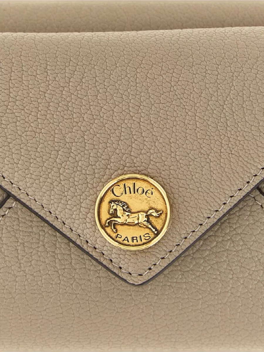 Chloé leather envelope tri-fold wallet