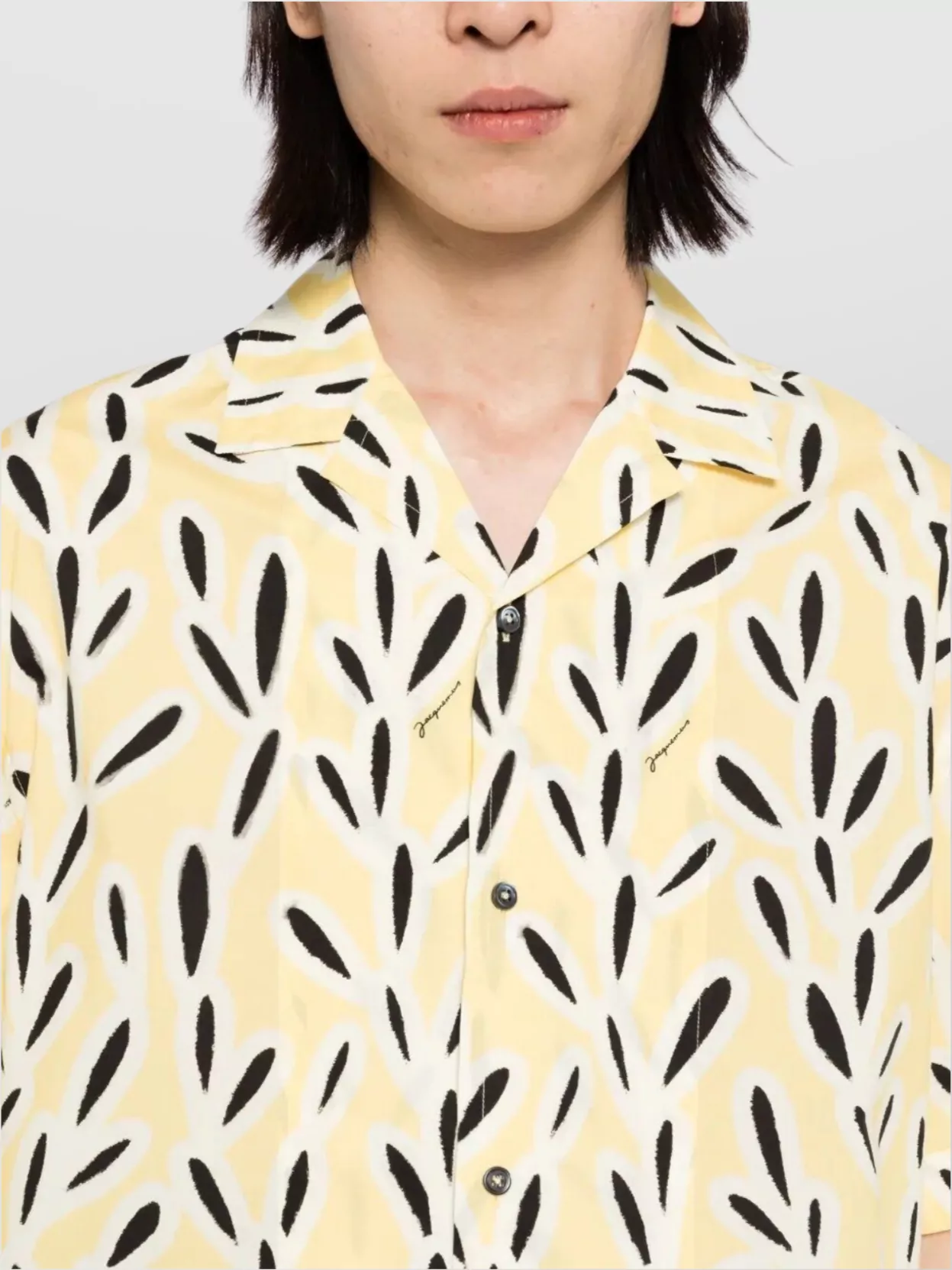 Jacquemus Jean Shirt Cuban Collar Short Sleeves