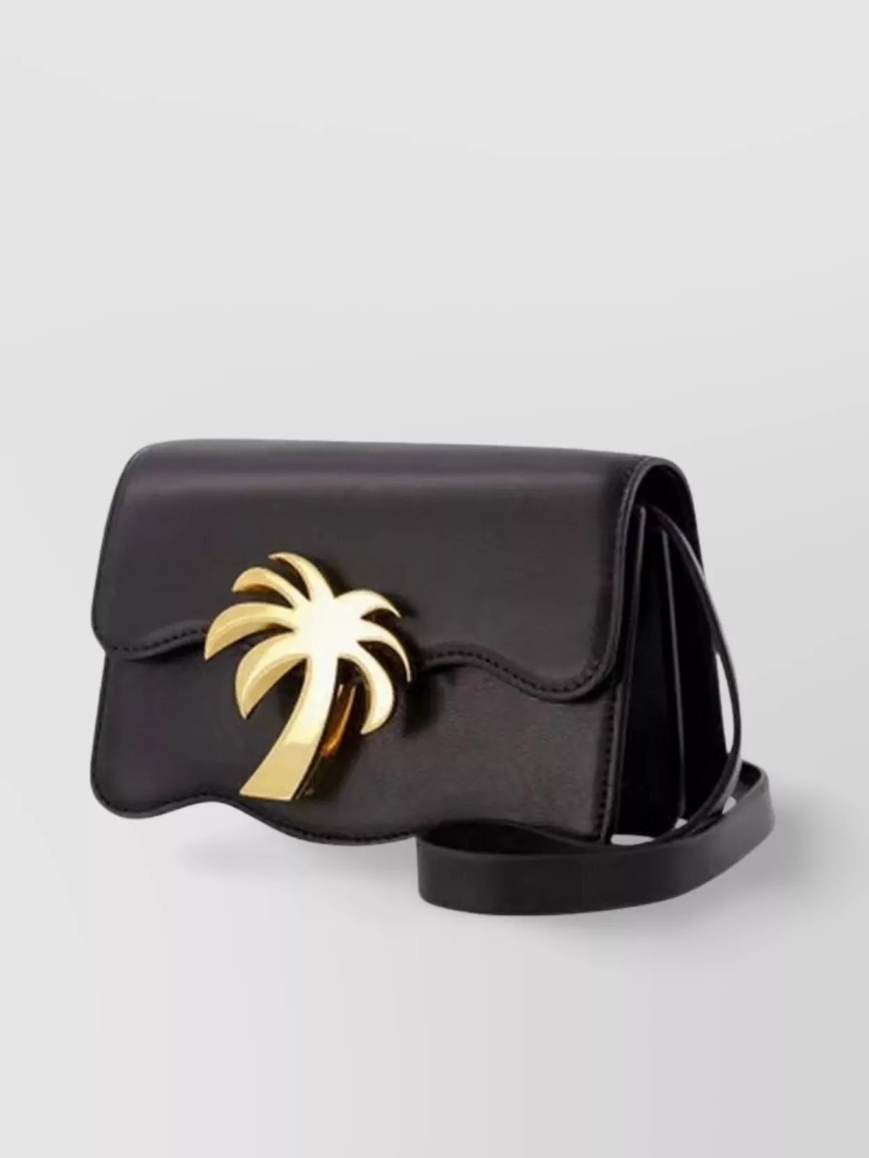 Palm Angels Adjustable Strap Gold-tone Hardware Shoulder Bag In Brown