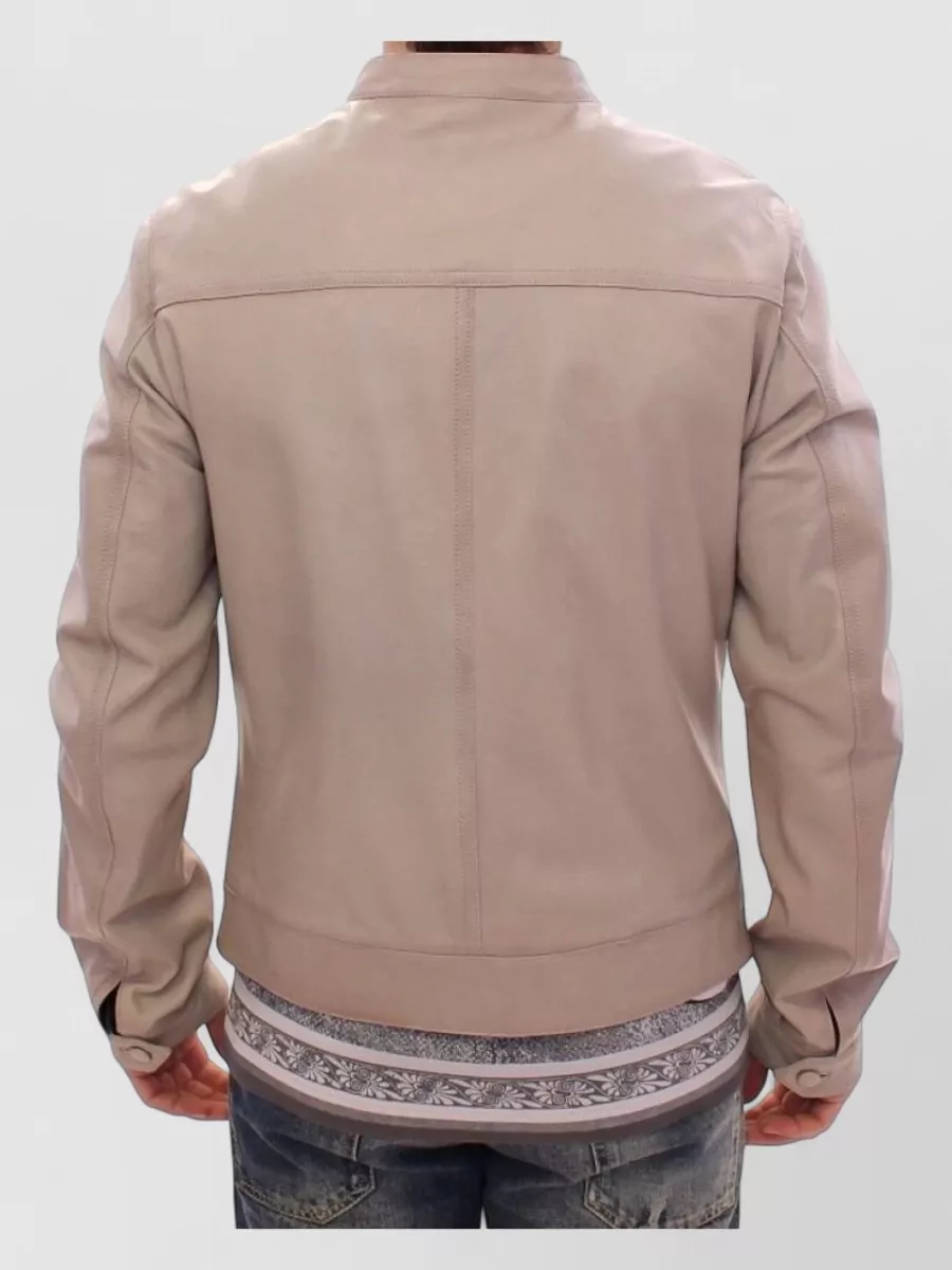 Dolce&Gabbana Lambskin Leather Biker Jacket