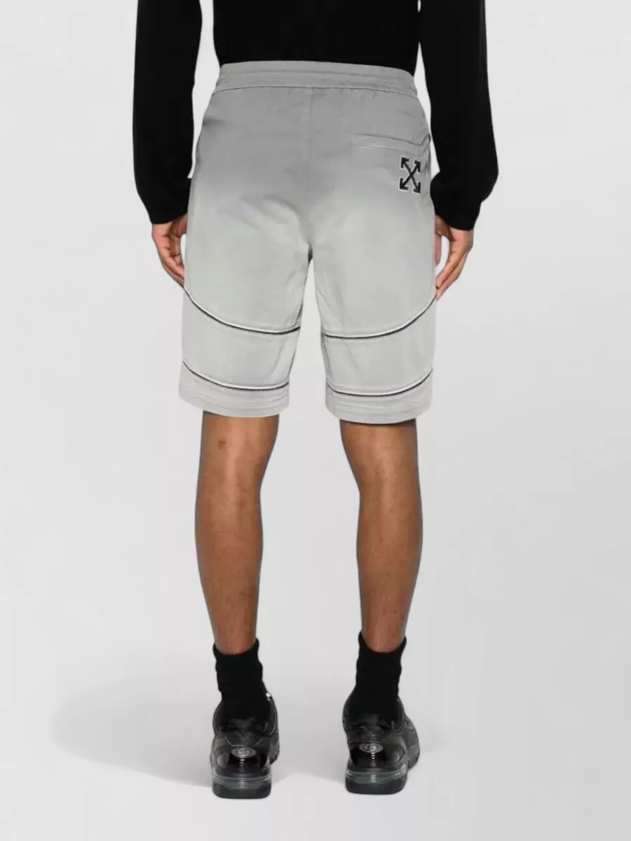 Off-White Cotton Track Shorts