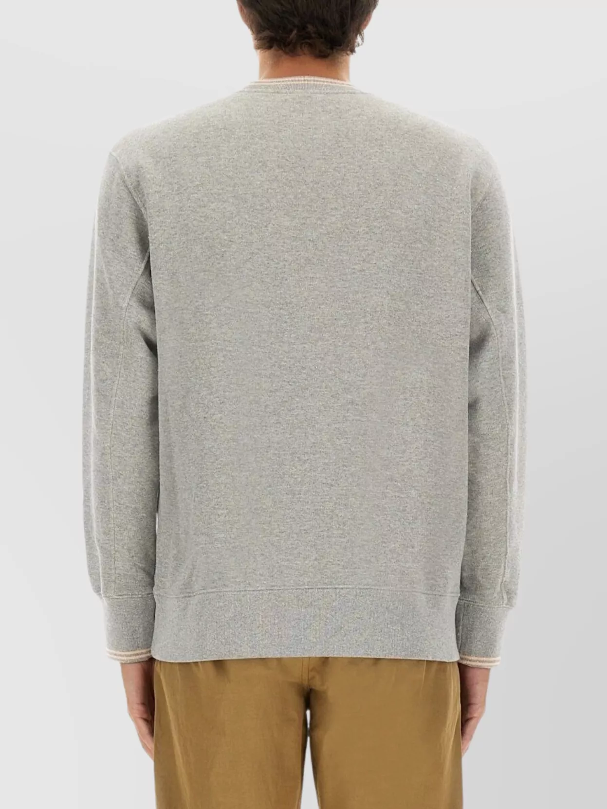 Autry Ribbed Hem Long Sleeve Crew Neck Sweater