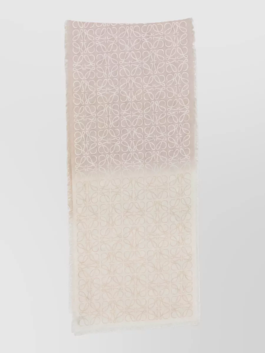Loewe wool silk cashmere printed scarf