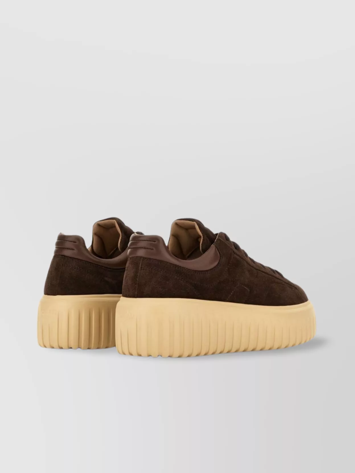 Hogan Leather Lace-Up Sneakers Platform Sole