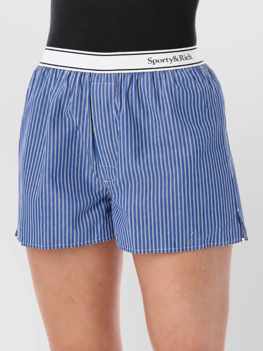 Sporty & Rich Cotton Logo Shorts