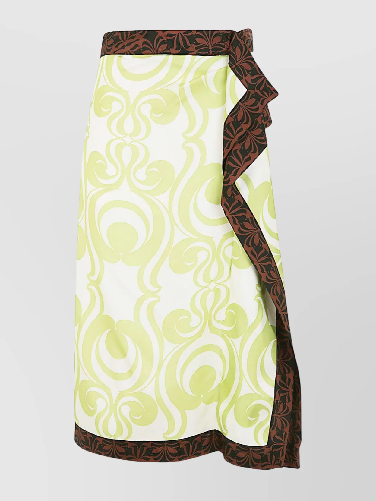 Dries Van Noten High Waist Mid-length Wrap Skirt In Multi