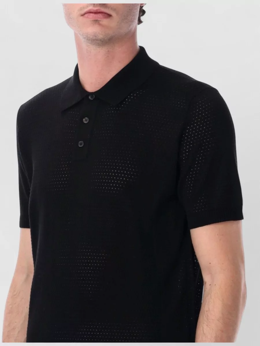 Roberto Collina Mesh Cotton Polo Shirt