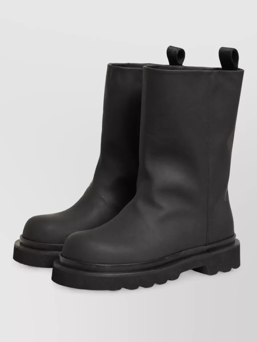 Dolce&Gabbana leather mid calf chunky boots