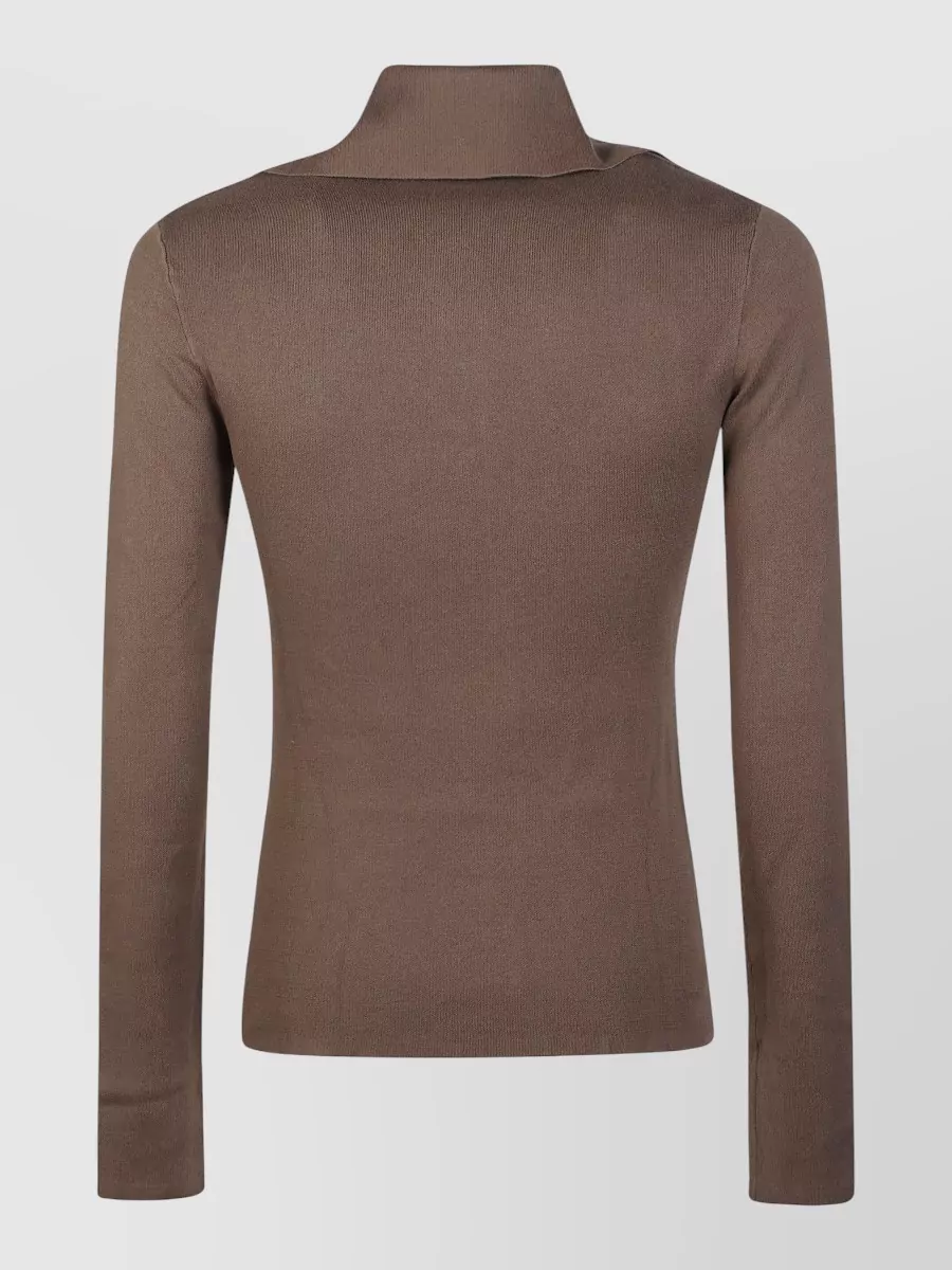 Entire Studios High Collar Zip Sweater Long Sleeves