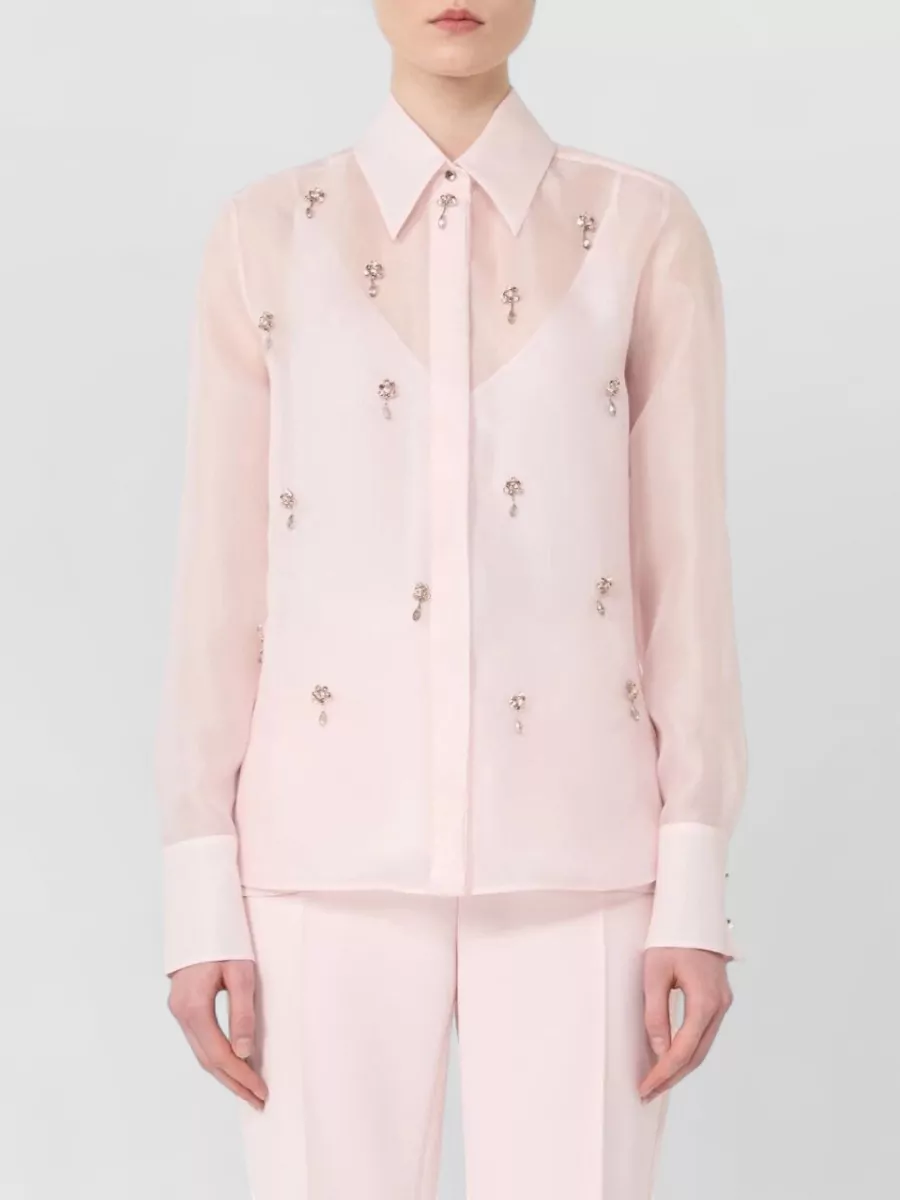 S Max Mara Silk Long-Sleeve Shirt