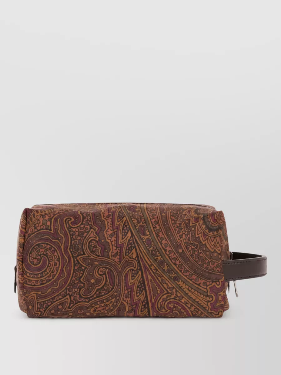 Etro arnica small nylon paisley print clutch bag