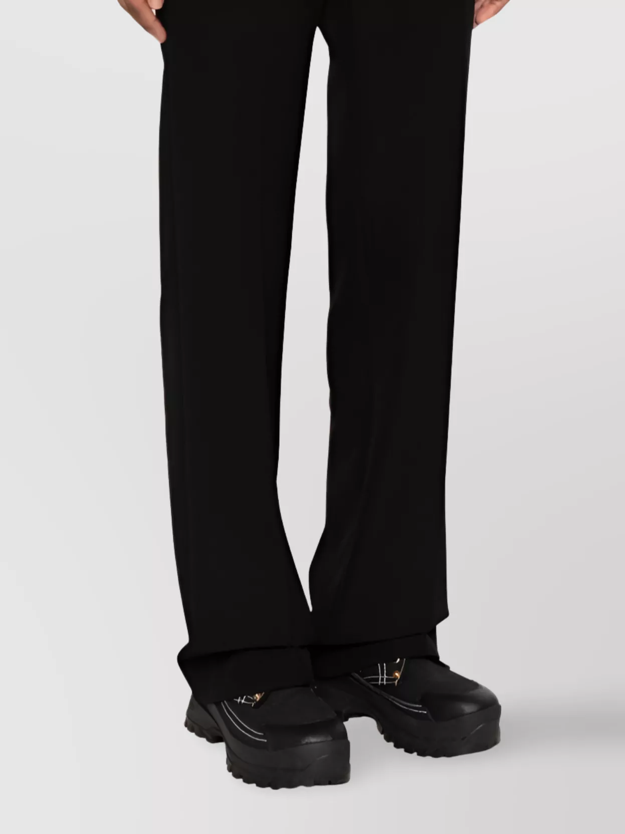 Msgm High-Waisted Crepe Straight-Leg Trousers With Belt Loops