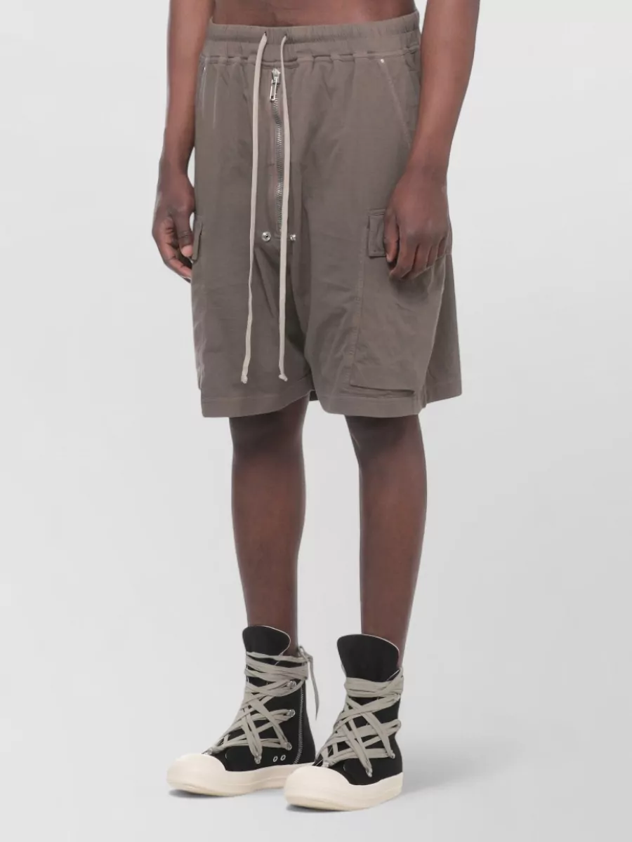 Rick Owens Drkshdw Cotton Cargo Bermuda Shorts