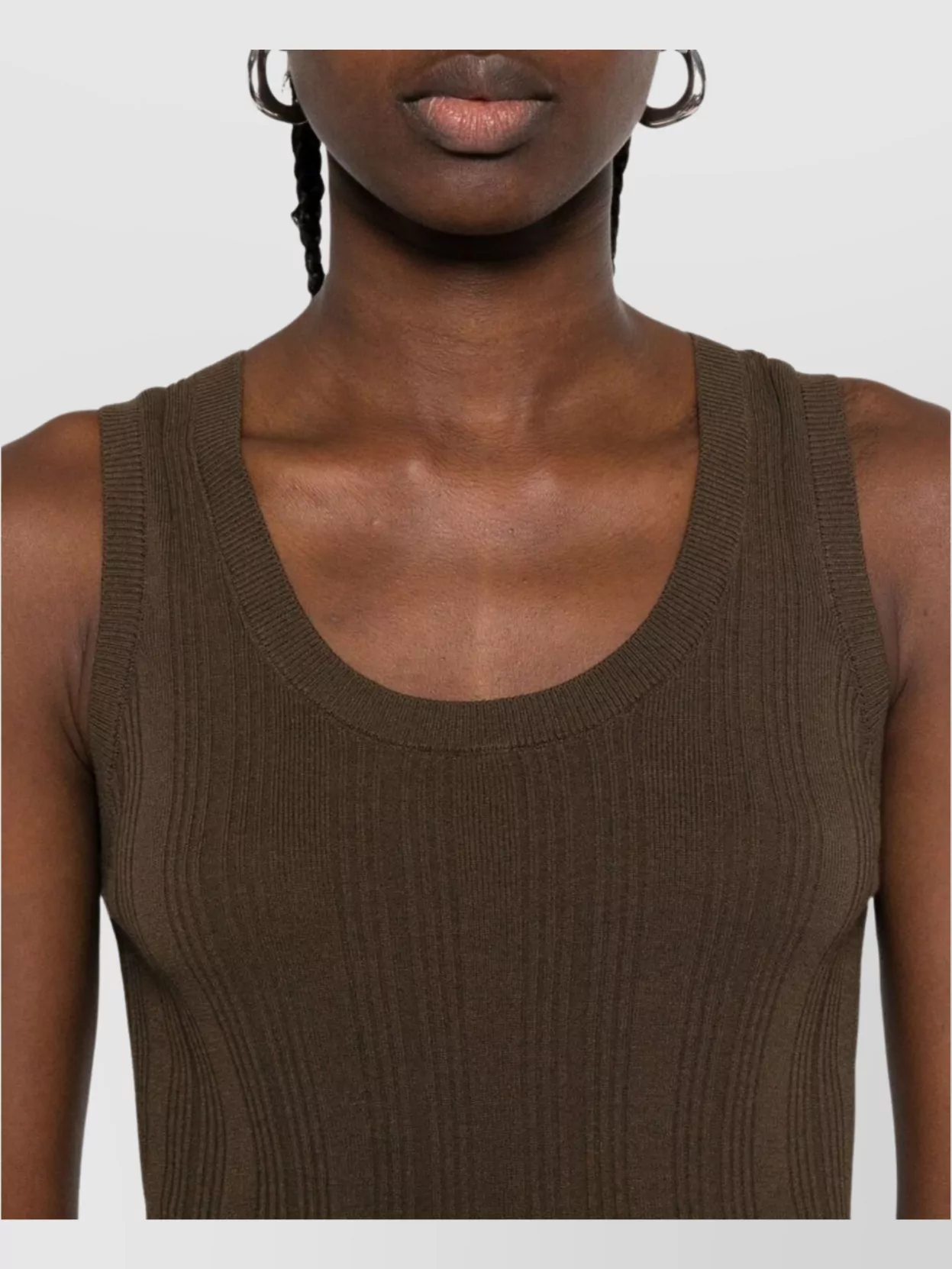 Weekend Max Mara Ribbed Scoop Neck Sleeveless Knitwear