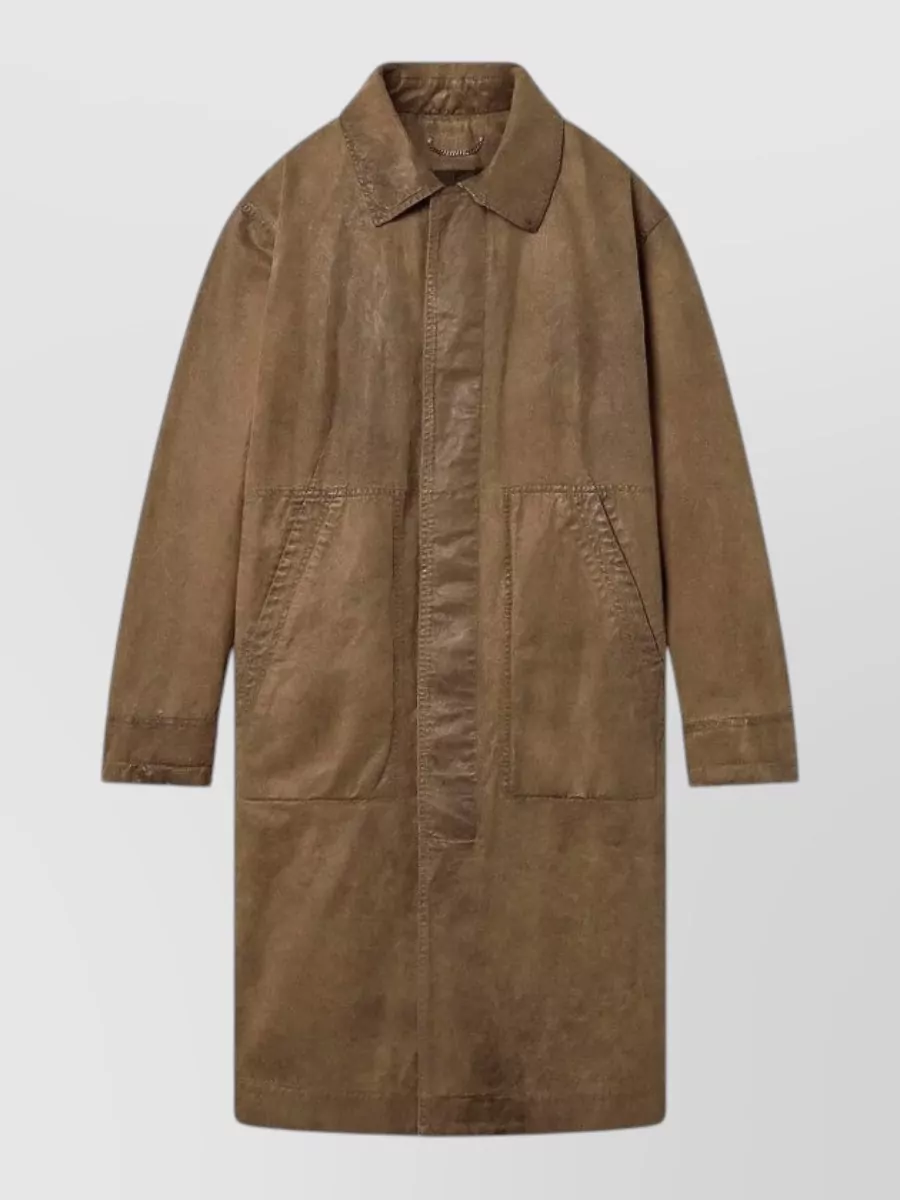 Golden Goose waxed twill trench coat