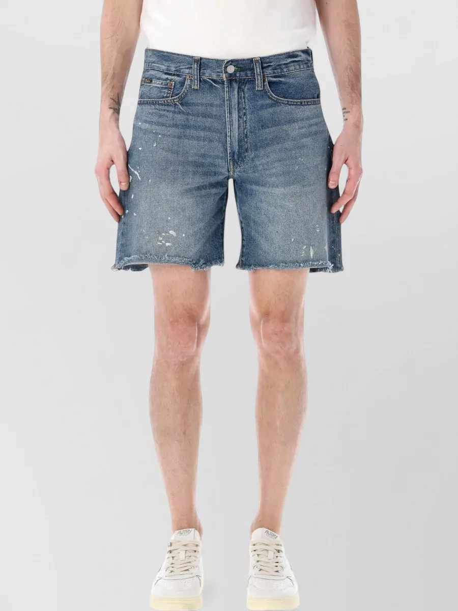 Polo Ralph Lauren Denim High-Rise Straight-Leg Shorts