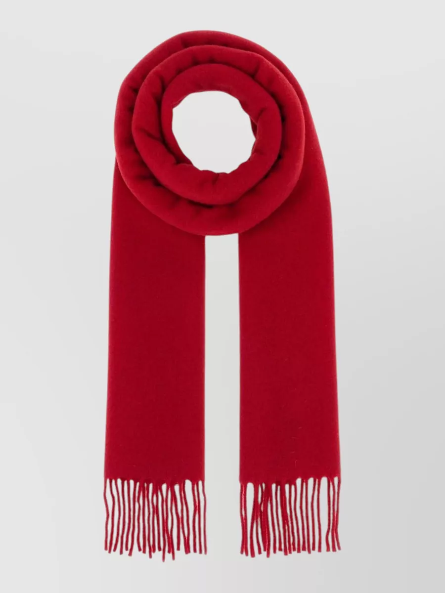 Ami Paris wool fringed scarf