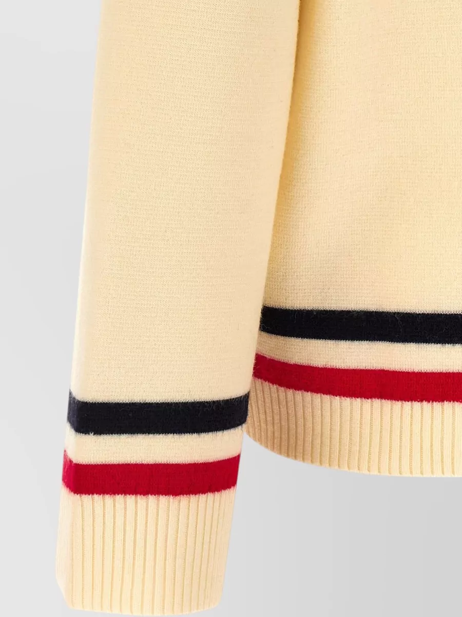 Marni V Neck Sweater Featuring Logo Embroidery