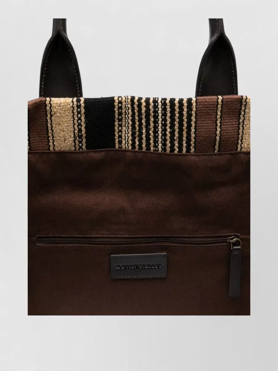 Emporio Armani Striped Tote Bag