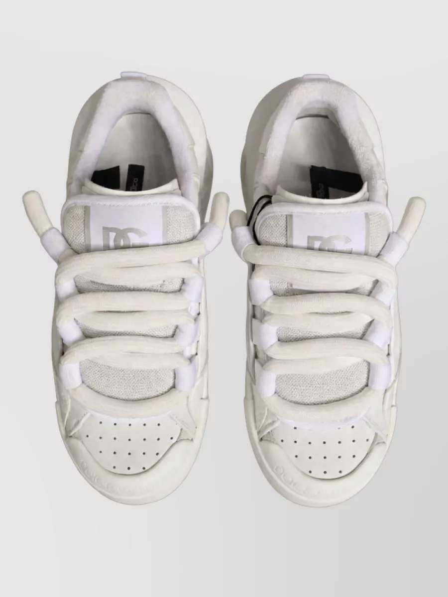 Dolce&Gabbana Leather Low-Top Sneakers