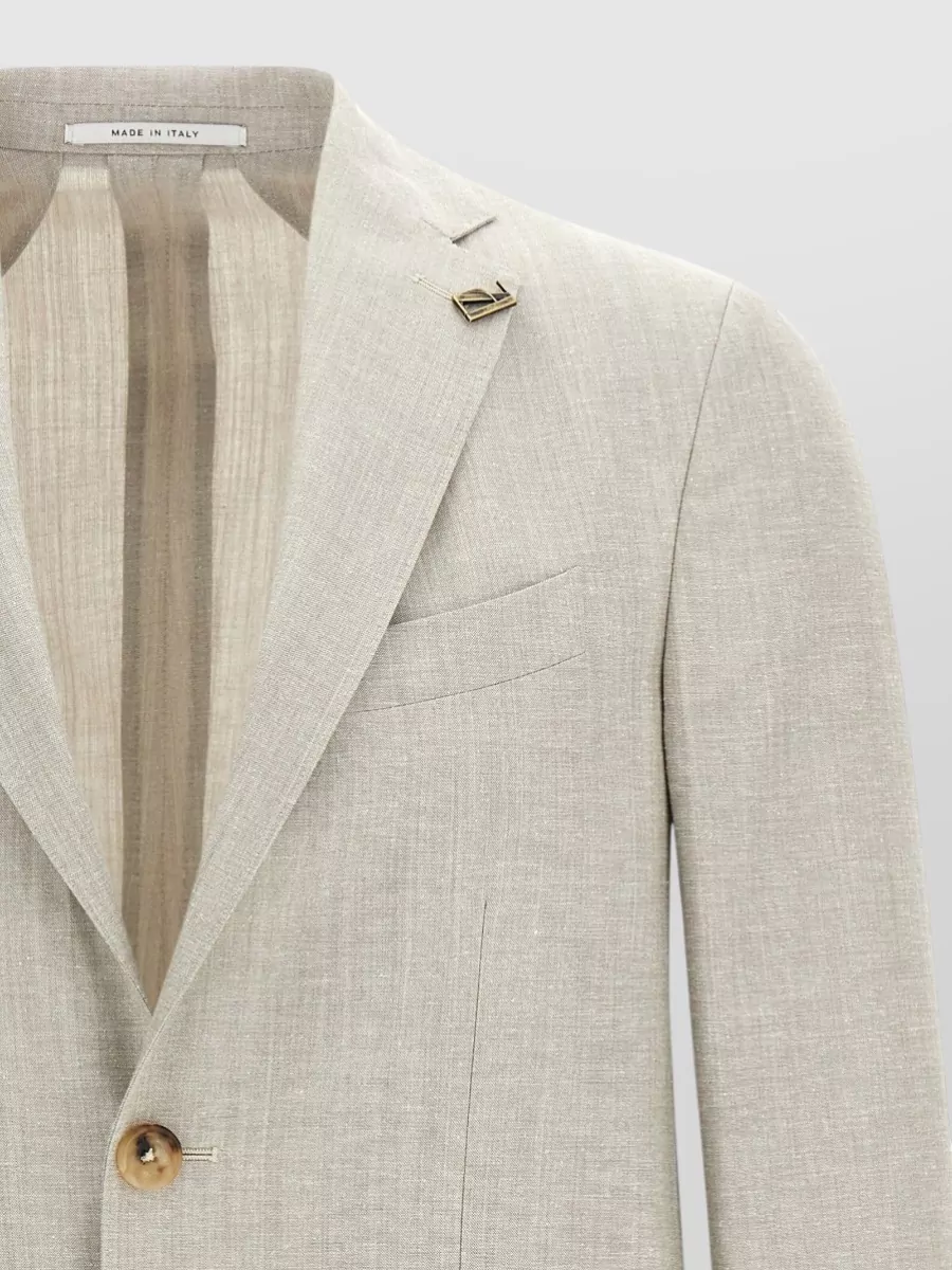 Pal Zileri Brera Blazer Notch Lapel Front Pockets