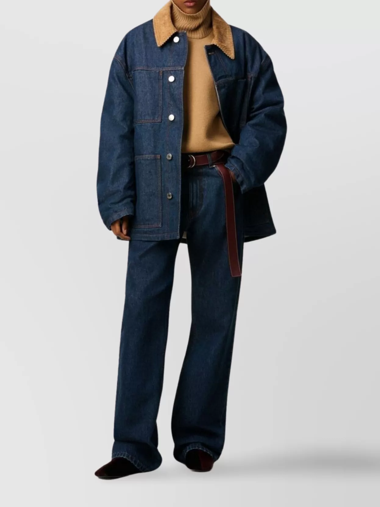 Ami Alexandre Mattiussi Ami Paris Indigo Blue Cotton Padded Worker Jacket In Blue