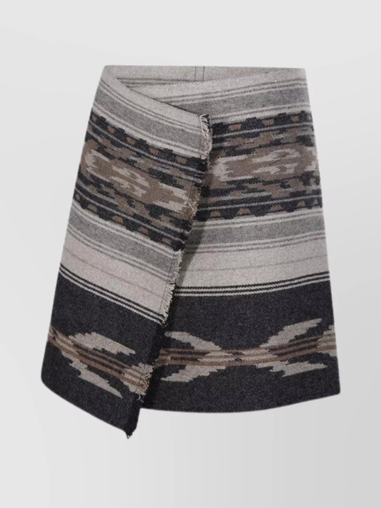 ISABEL MARANT ÉTOILE WRAP MINI SKIRT GEOMETRIC TEXTURED